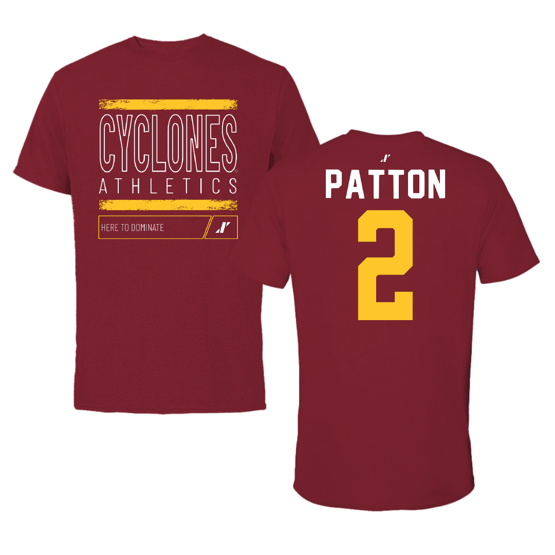 Iowa State University Football Cardinal Dominate Tee - #2 Jamison Patton