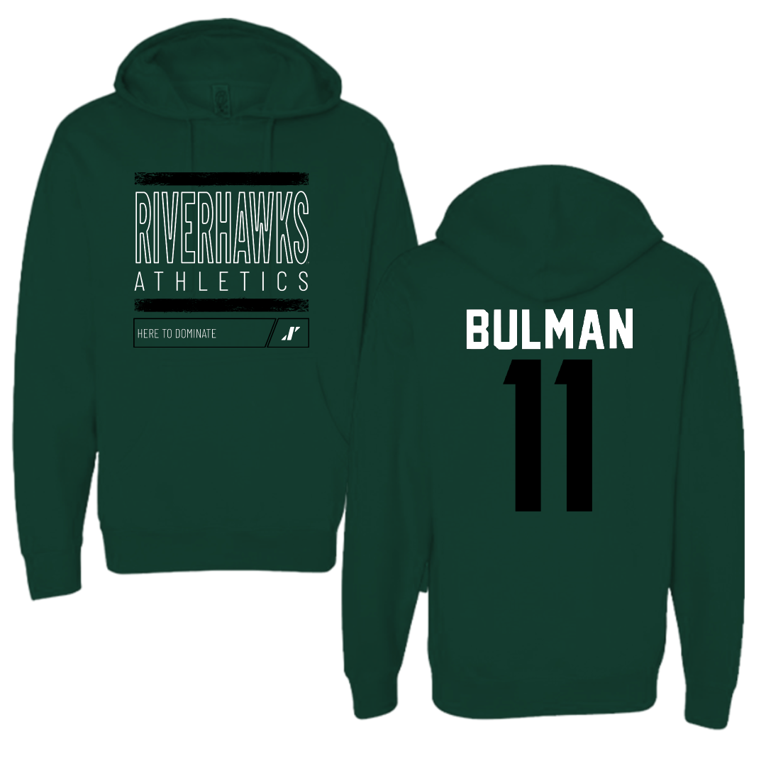 Northeastern State University Soccer Forest Green Dominate Hoodie - #11 Braxton Bulman