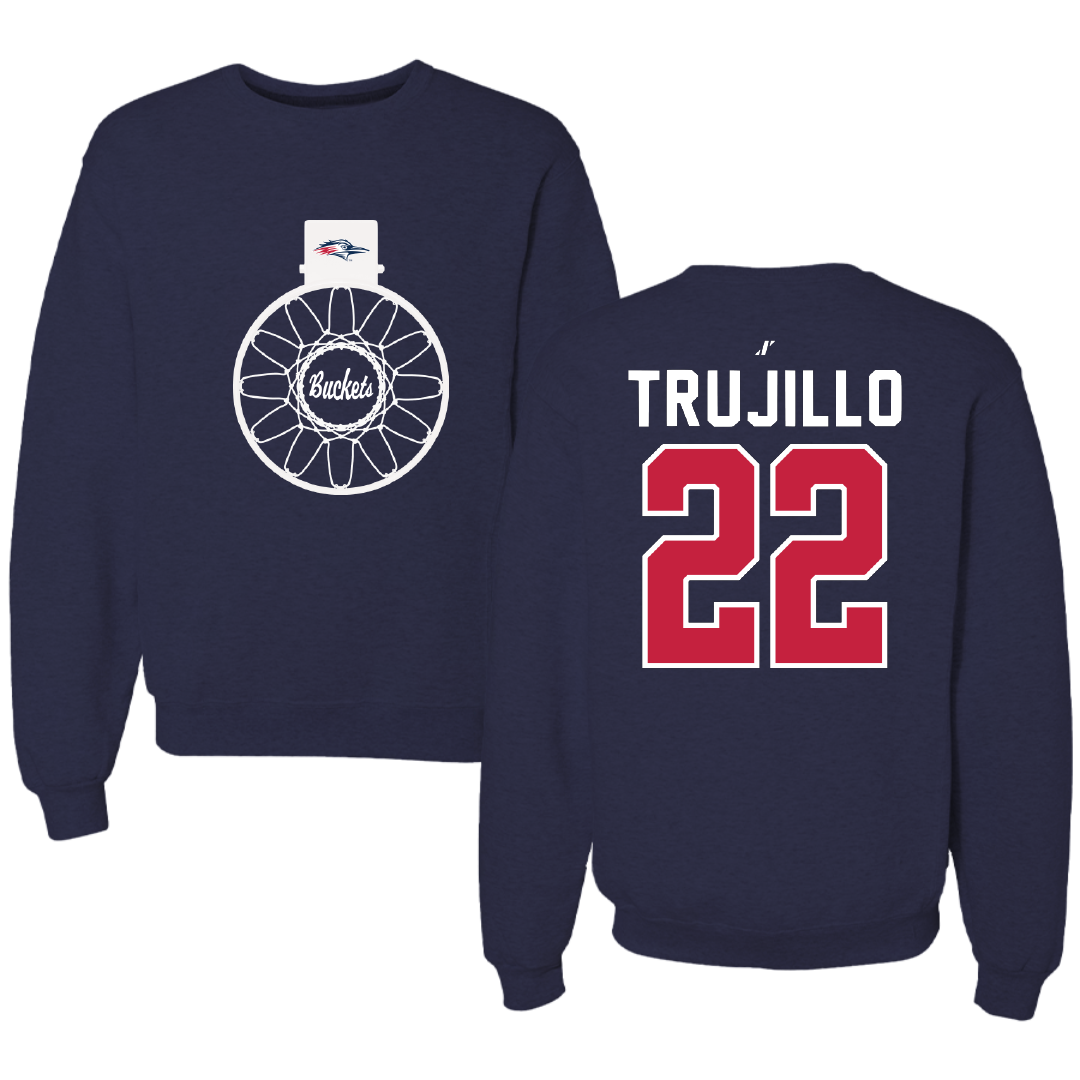 Metropolitan State University of Denver Basketball Navy Buckets Crewneck - #22 Lex Trujillo