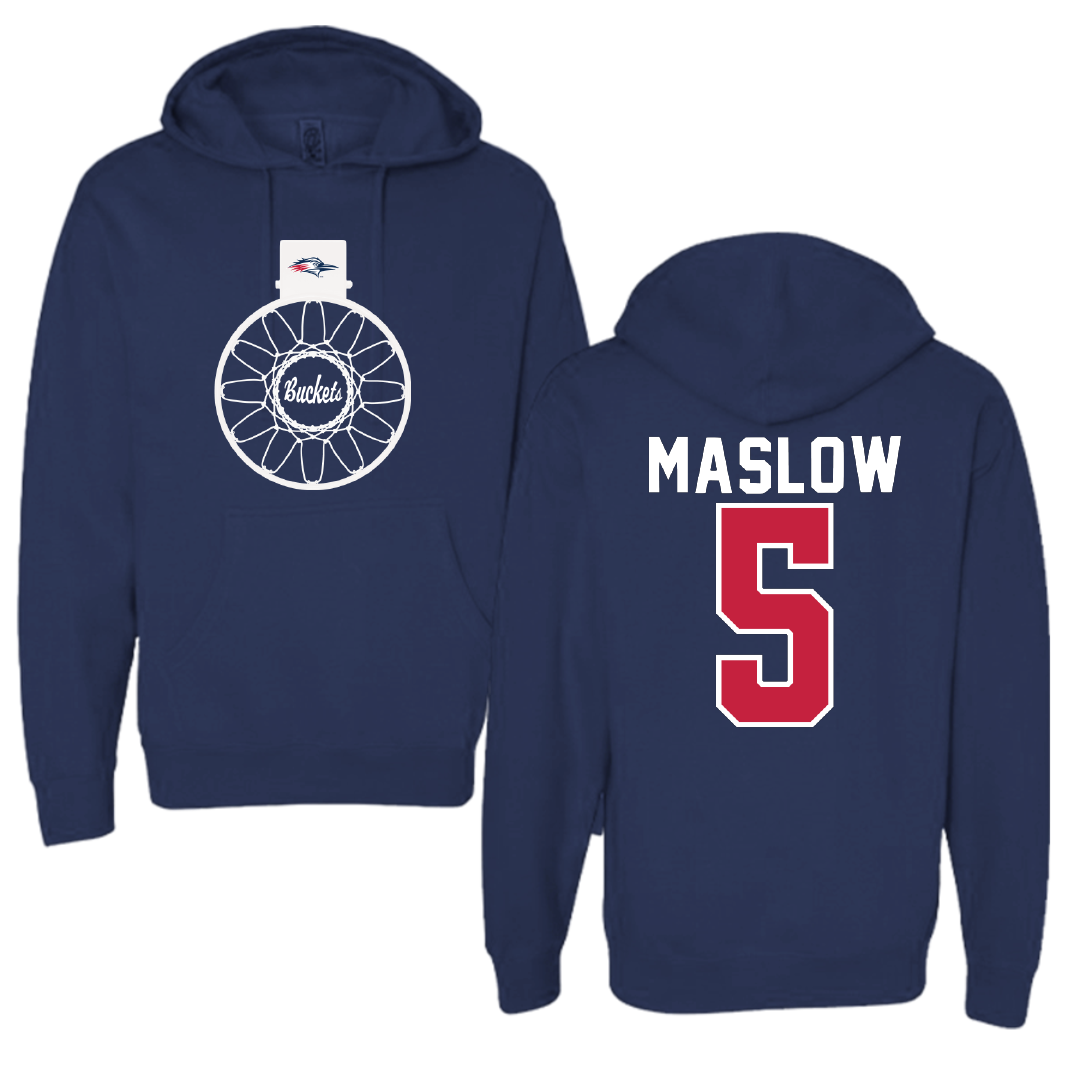 Metropolitan State University of Denver Basketball Navy Buckets Hoodie - #5 Ryan Maslow