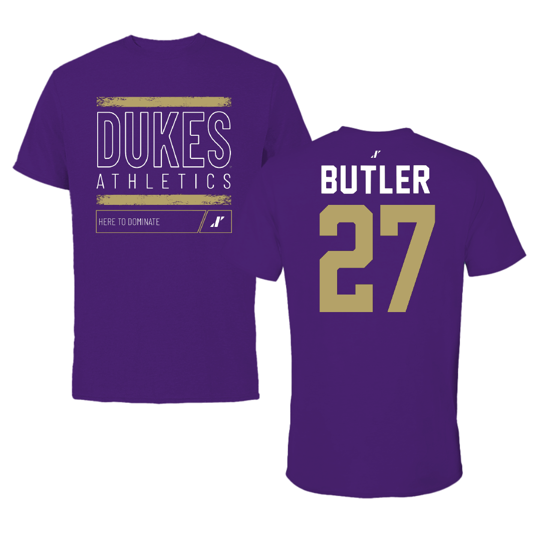 James Madison University Softball Purple Dominate Tee - #27 Reed Butler