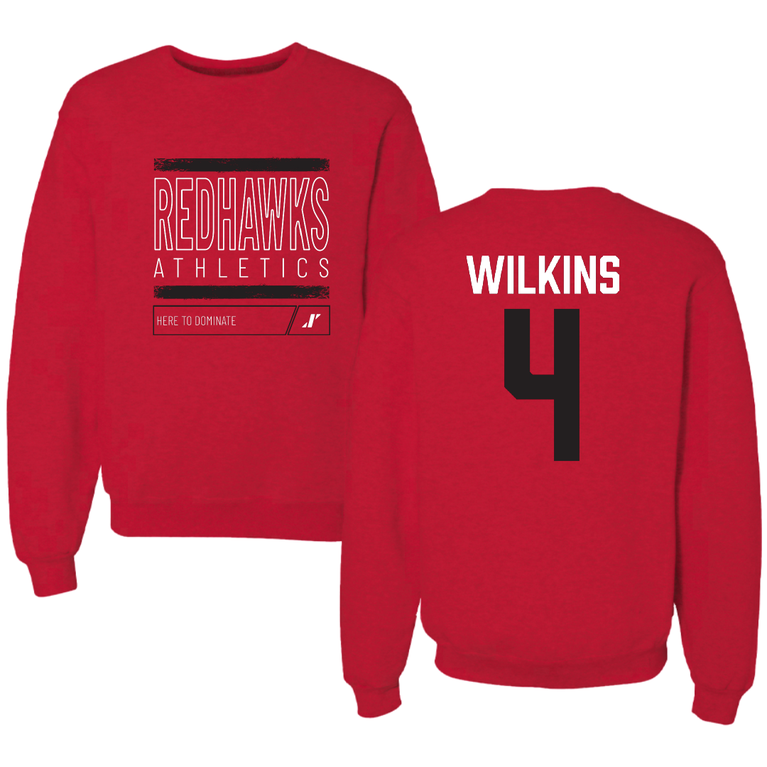 Southeast Missouri State University Softball Red Dominate Crewneck - #4 Kinley Wilkins