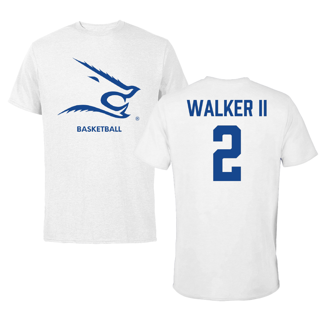Texas A&M University-Kingsville Basketball (M) White Performance Tee - #2 Andre Walker II