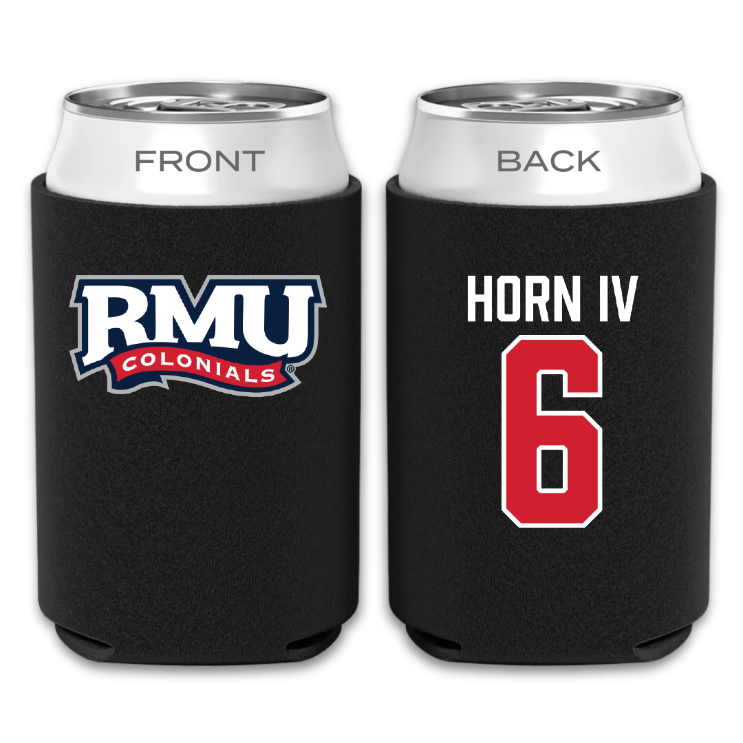 Robert Morris University Football Black Can Cooler - #6 Will Horn IV