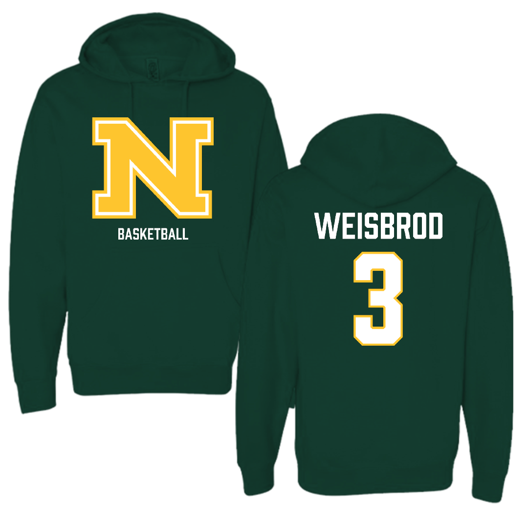 Northern Michigan University Basketball (M) Forest Green Hoodie - #3 Max Weisbrod