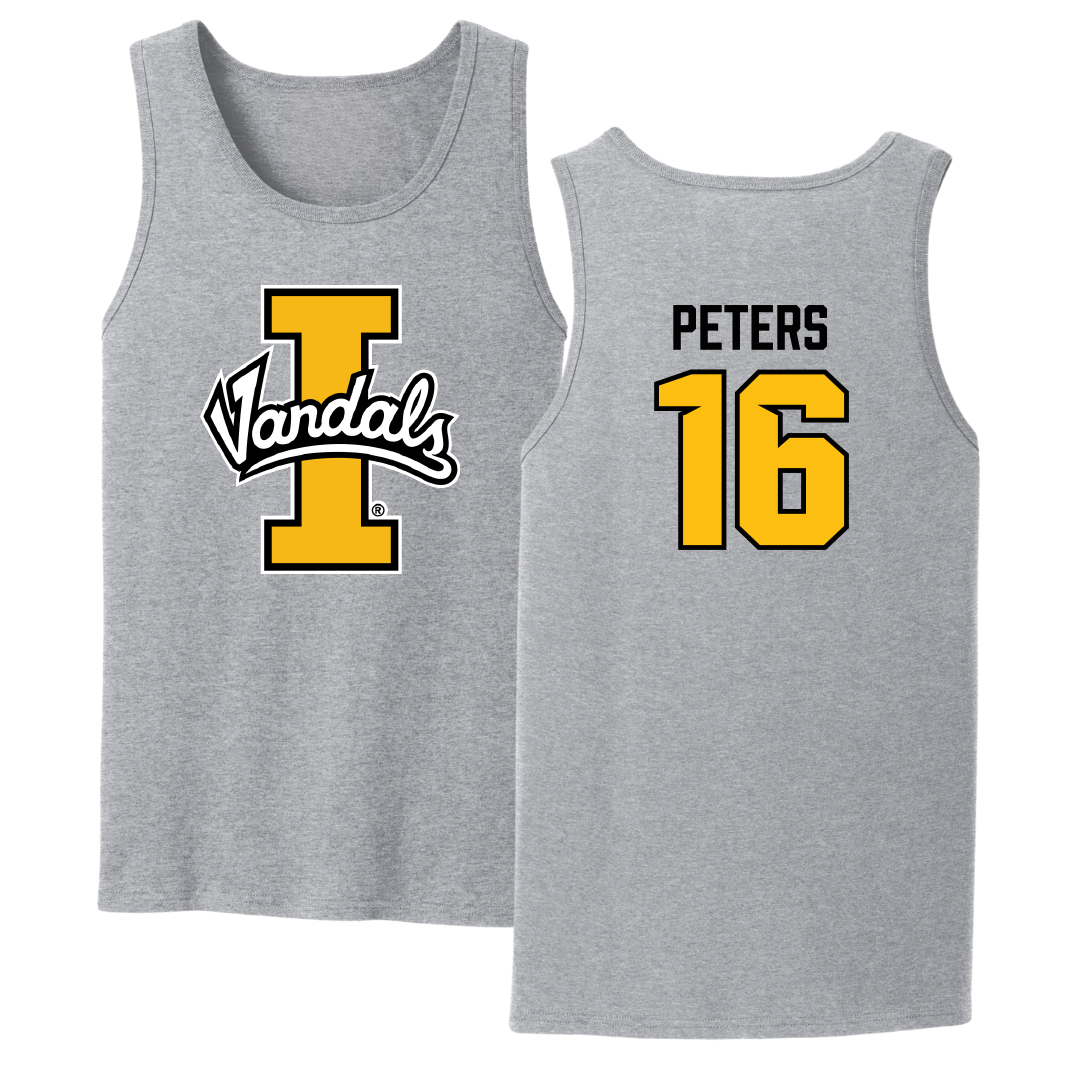 University of Idaho Soccer Sport Gray Tank Top - #16 Tori Peters
