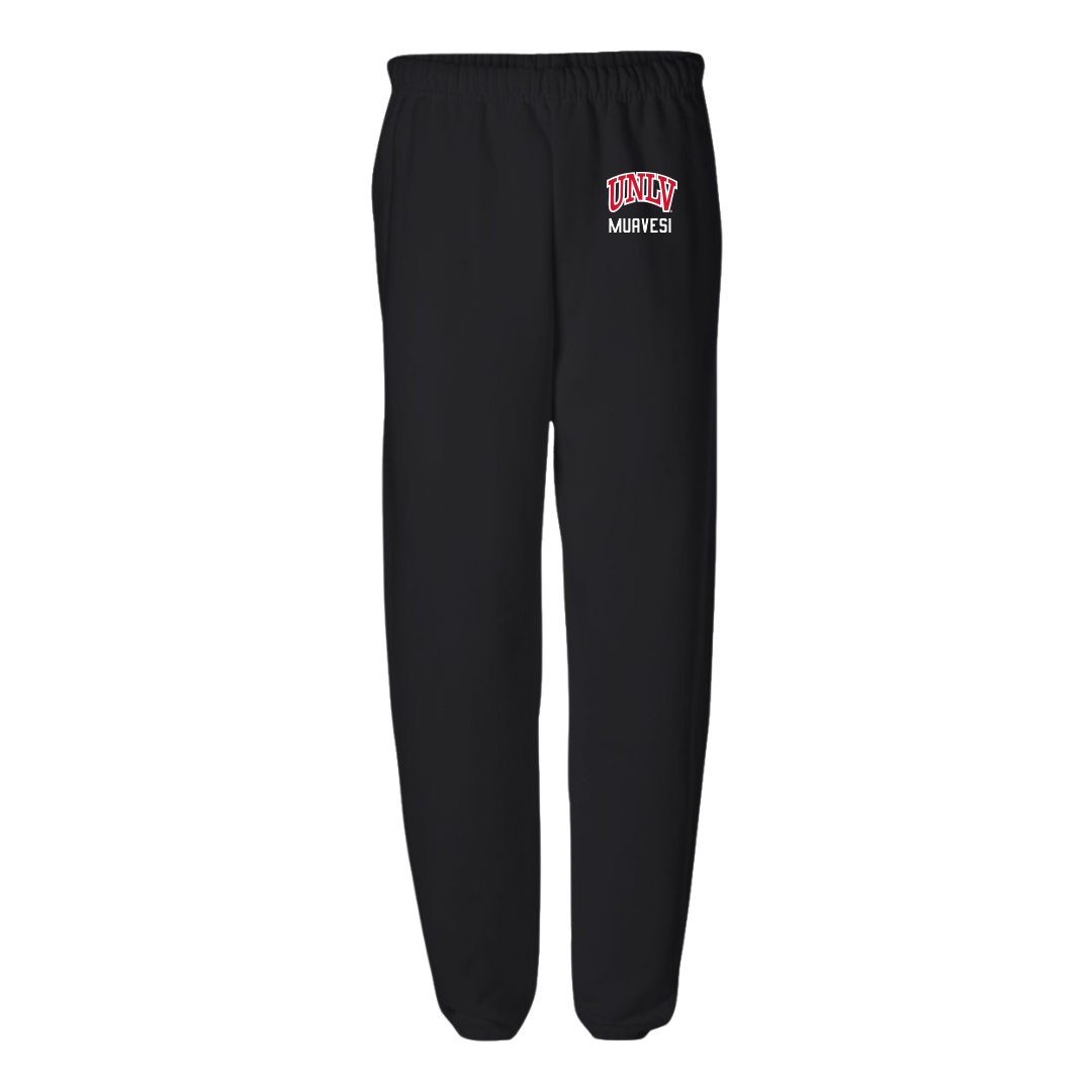 University of Nevada-Las Vegas Football Black Sweatpants - #44 Waisale Muavesi