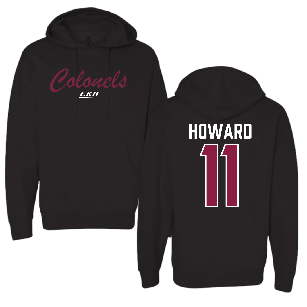 Eastern Kentucky University Football Black Hoodie - #11 Blake Howard