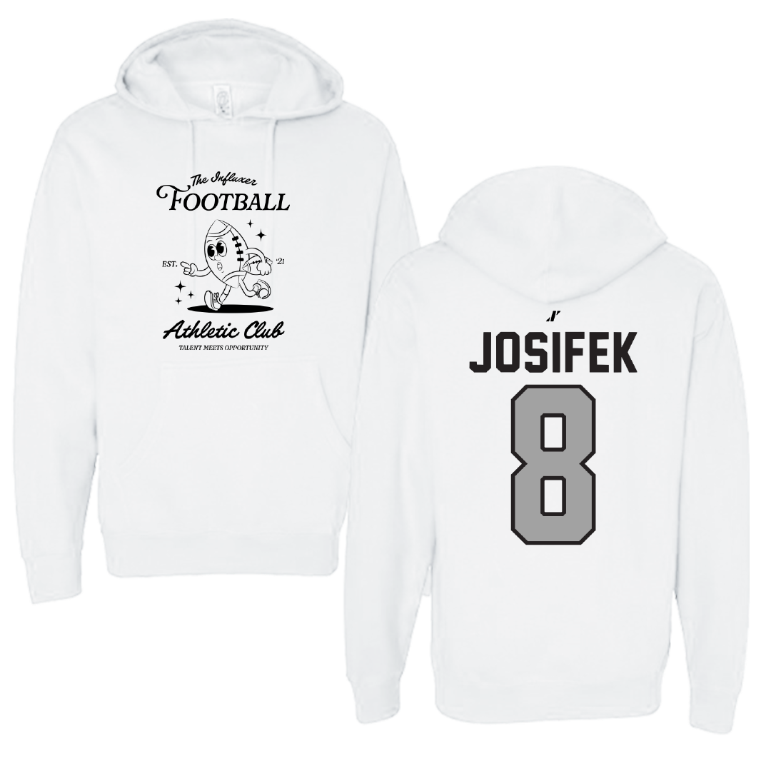 Football White Influxer Athletic Club Hoodie - #8 Nicholas Josifek