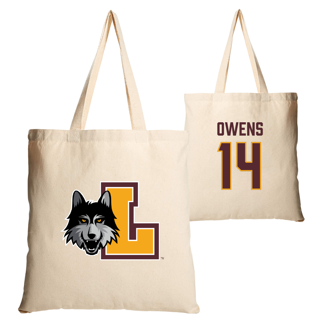 Loyola University-Chicago Softball Tan Canvas Tote Bag - #14 Riley Owens