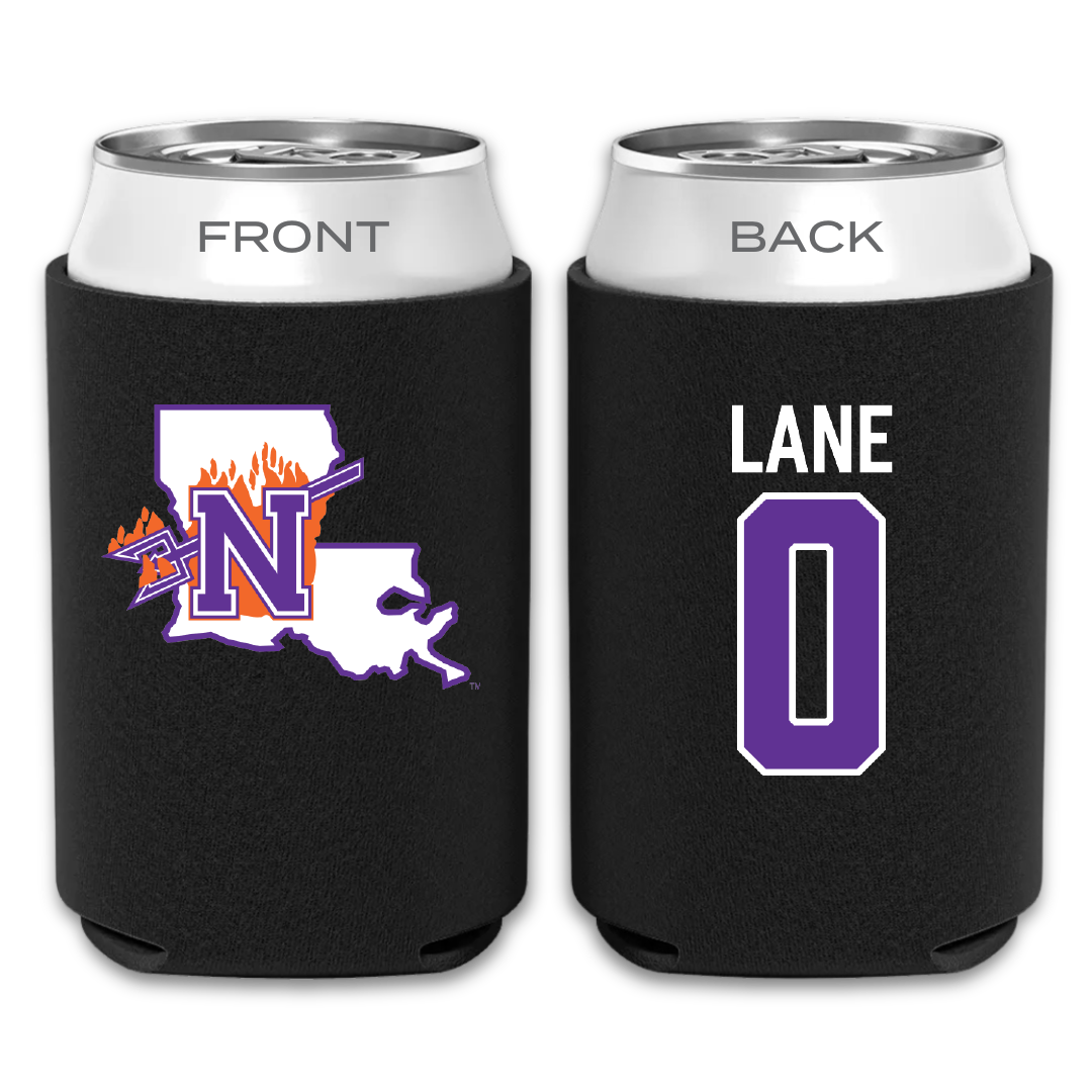 Northwestern State University Basketball Black Can Cooler - #0 Jimel Lane