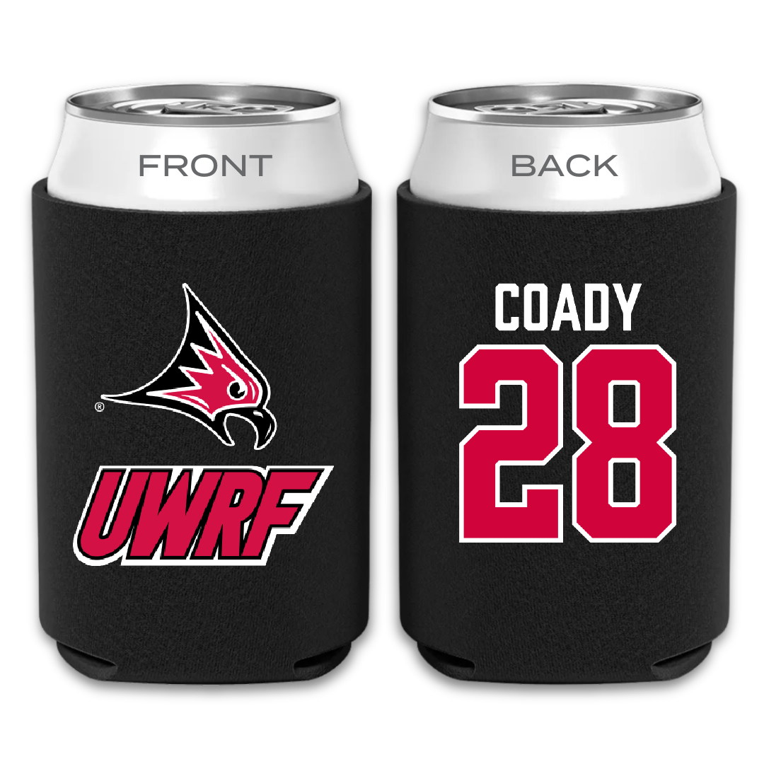 University of Wisconsin-River Falls Ice Hockey Black Can Cooler - #28 Gibb Coady