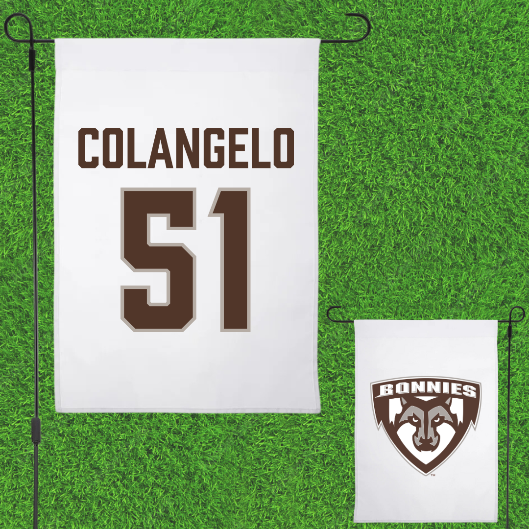 St. Bonaventure University Lacrosse White Garden Flag - #51 Brit Colangelo