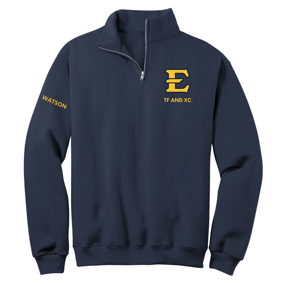 East Tennessee State University TF and XC Navy Quarter-Zip - Jack Watson