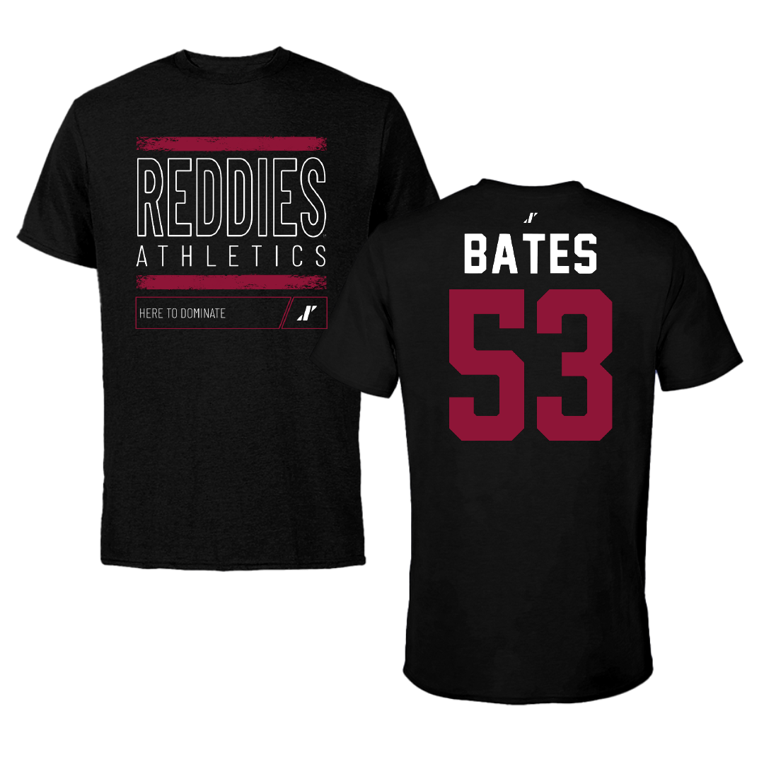 Henderson State University Baseball Black Dominate Tee - #53 Christian Bates