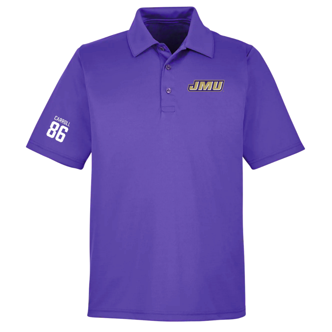 James Madison University Football Purple Polo - #86 Collin Carroll