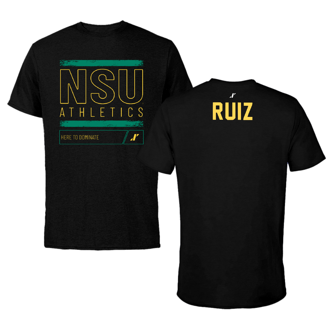 Norfolk State University Tennis Black Dominate Performance Tee - Laura Ruiz
