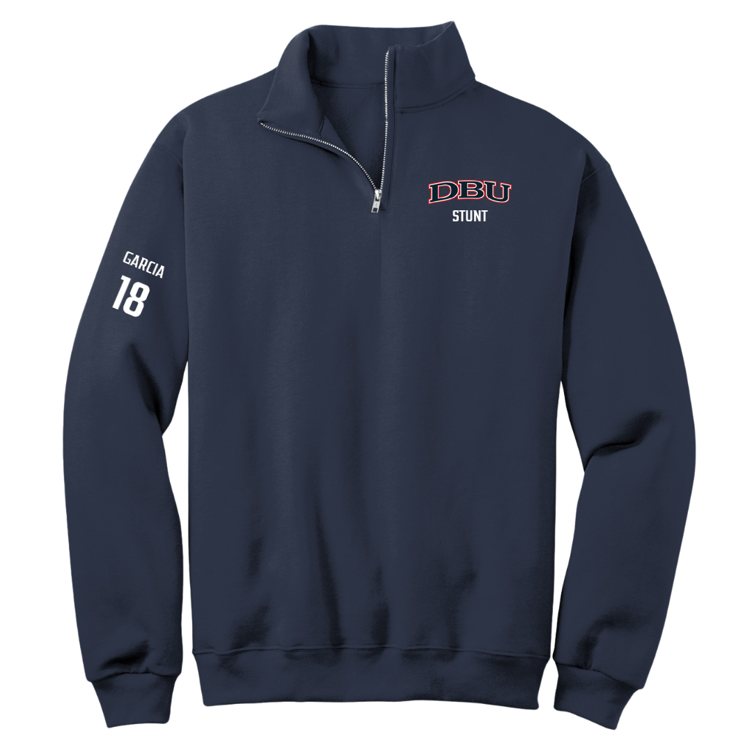 Dallas Baptist University STUNT Navy Quarter-Zip - #18 Robbie Garcia