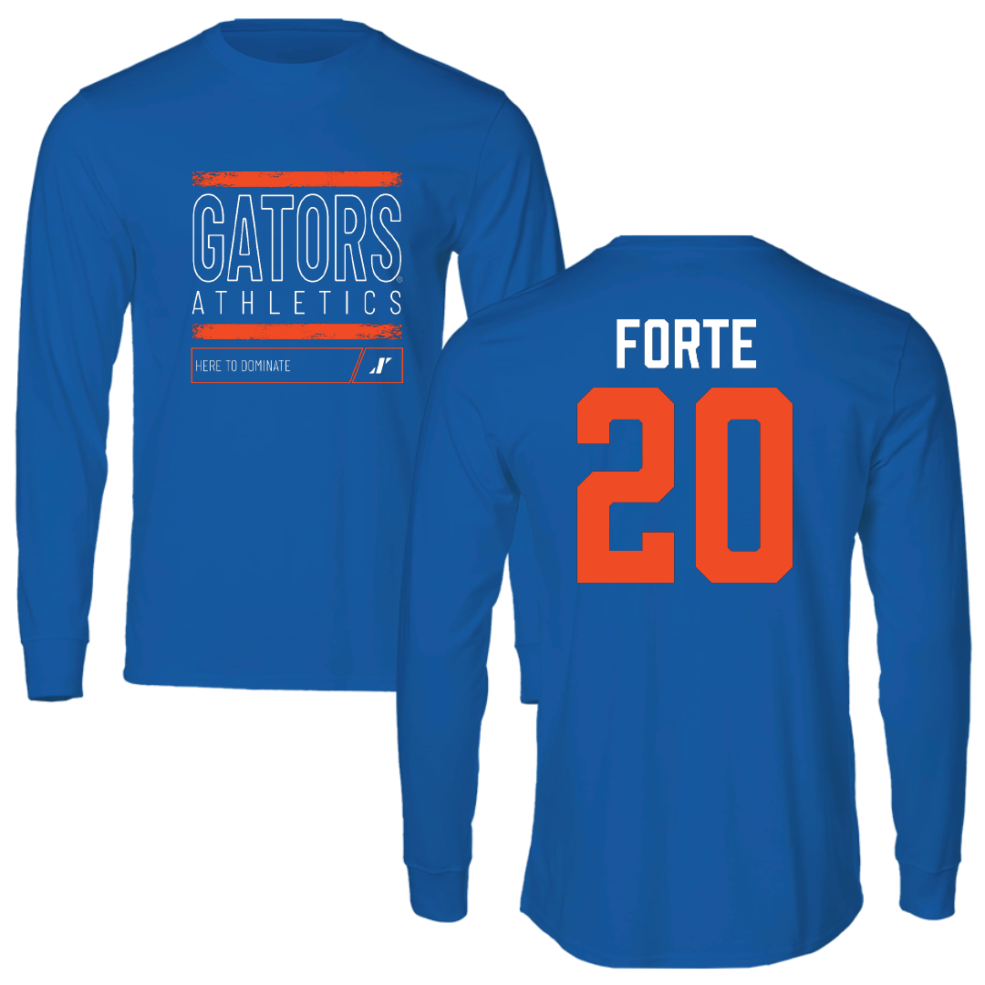 University of Florida Lacrosse Blue Dominate Long Sleeve - #20 Celeste Forte