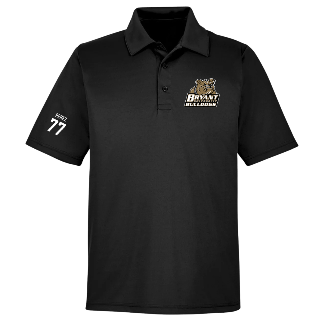 Bryant University Football Black Polo - #77 Anthony Perez