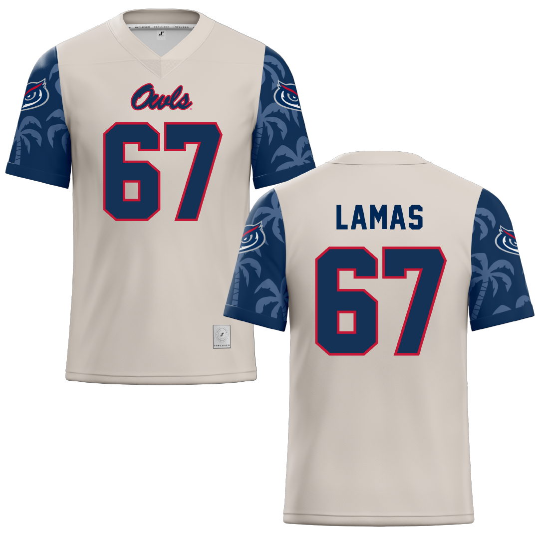 Florida Atlantic University Sand Football Jersey - #67 Andre Lamas