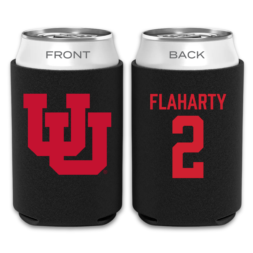 University of Utah Baseball Black Can Cooler - #2 Matt Flaharty