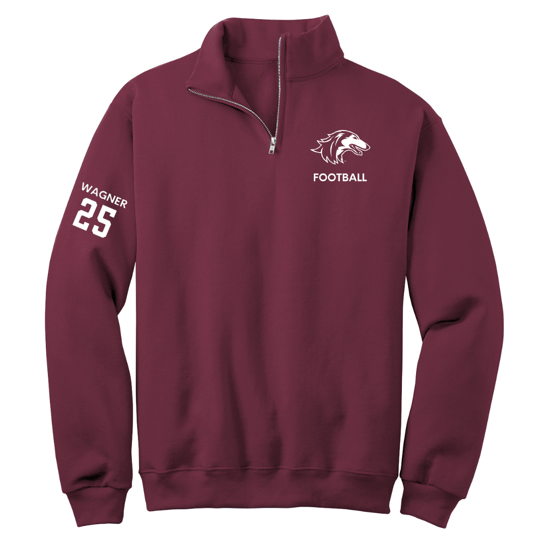 Southern Illinois University at Carbondale Football Maroon Quarter-Zip - #25 Kayleb Wagner