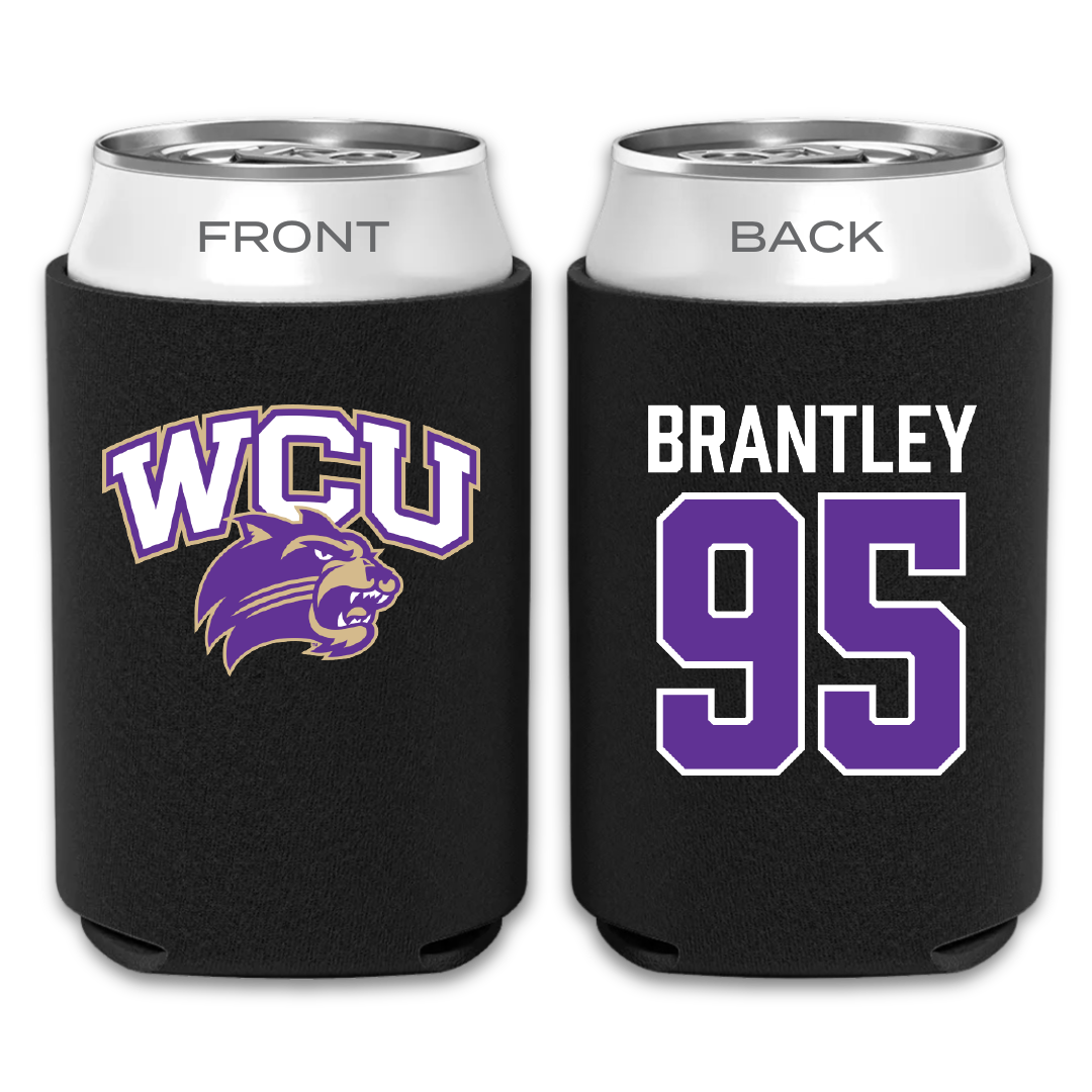 Western Carolina University Football Black Can Cooler - #95 Stephen Brantley