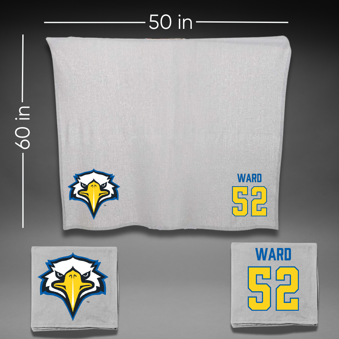 Morehead State University Football Gray Blanket - #52 Frank Ward