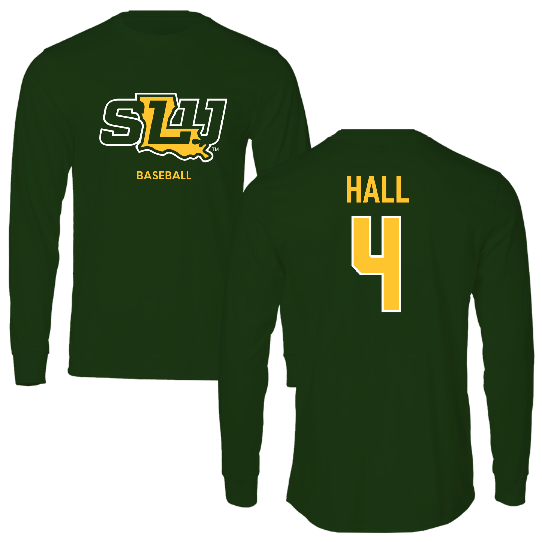 Southeastern Louisiana University Baseball Forest Green Performance Long Sleeve - #4 Jude Hall