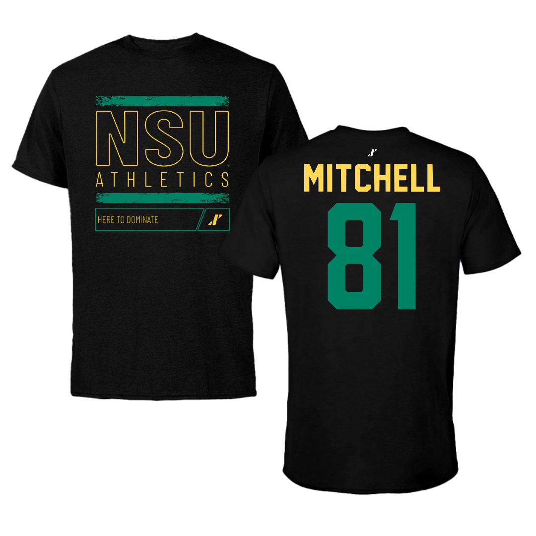 Norfolk State University Football Black Dominate Performance Tee - #81 Elyjah Mitchell