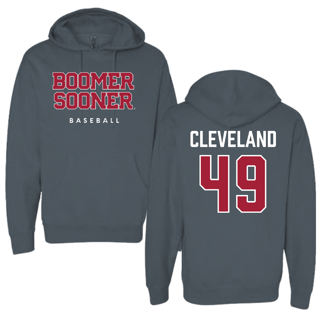University of Oklahoma Baseball Charcoal Hoodie - #49 Jackson Cleveland