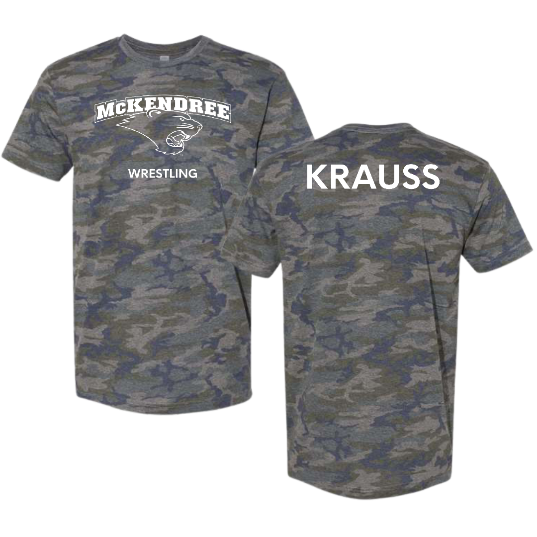 McKendree University Wrestling (W) Vintage Camo Tee - Lydia Krauss