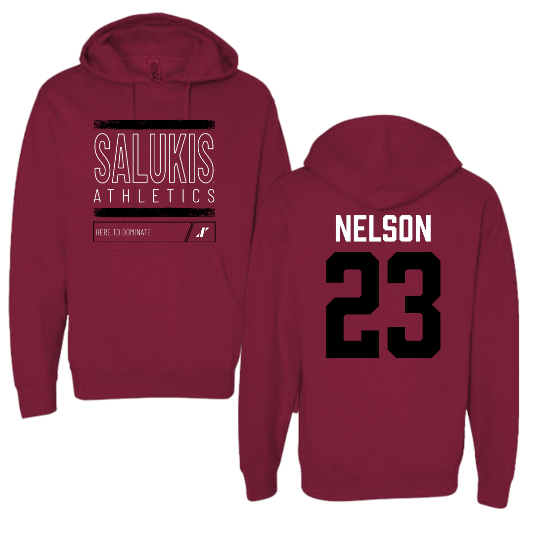Southern Illinois University at Carbondale Basketball Maroon Dominate Hoodie - #23 Tkiyah Nelson