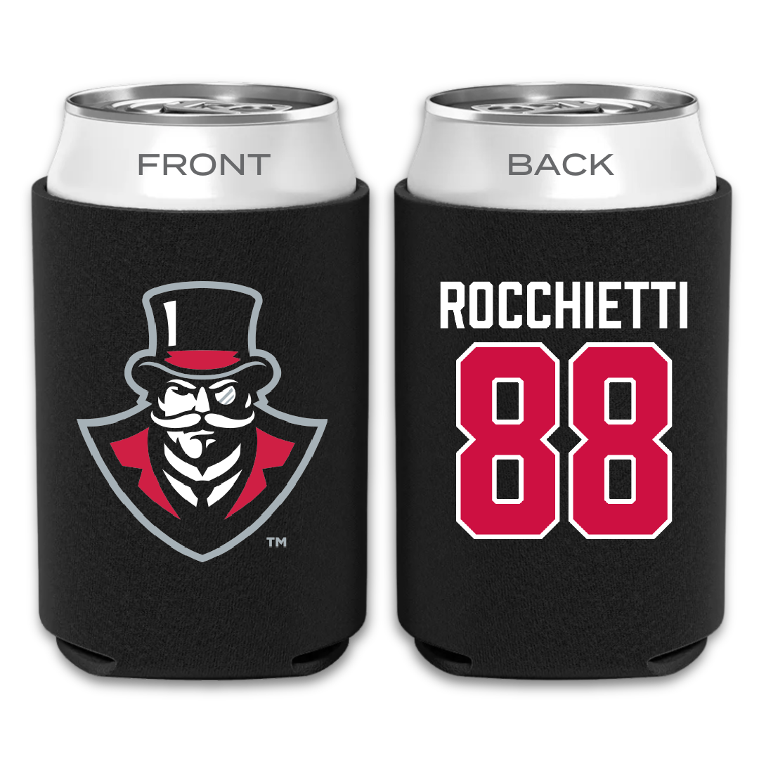 Austin Peay State University Football Black Can Cooler - #88 Corey Rocchietti