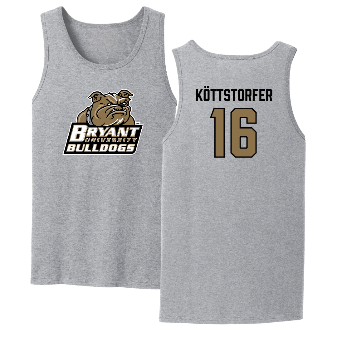 Bryant University Football Sport Gray Tank Top - #16 Lukas Köttstorfer