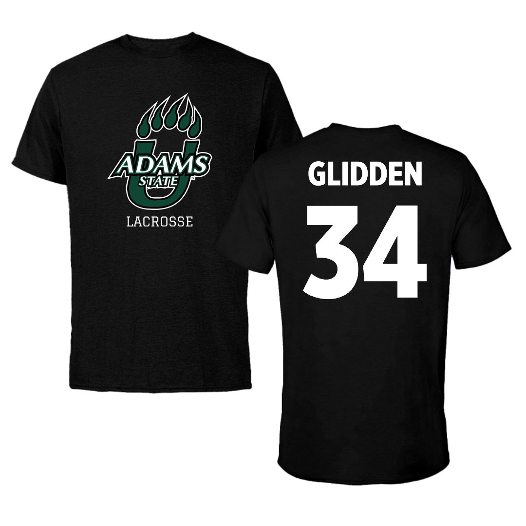 Adams State University Lacrosse (M) Black State Performance Tee - #34 Austin Glidden