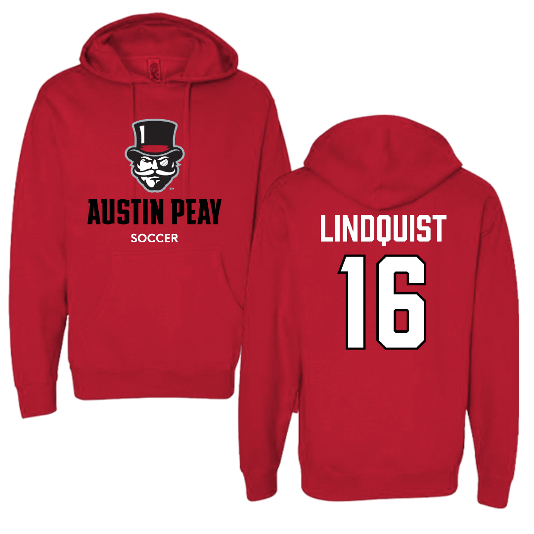 Austin Peay State University Soccer (W) Red Hoodie - #16 Haley Lindquist