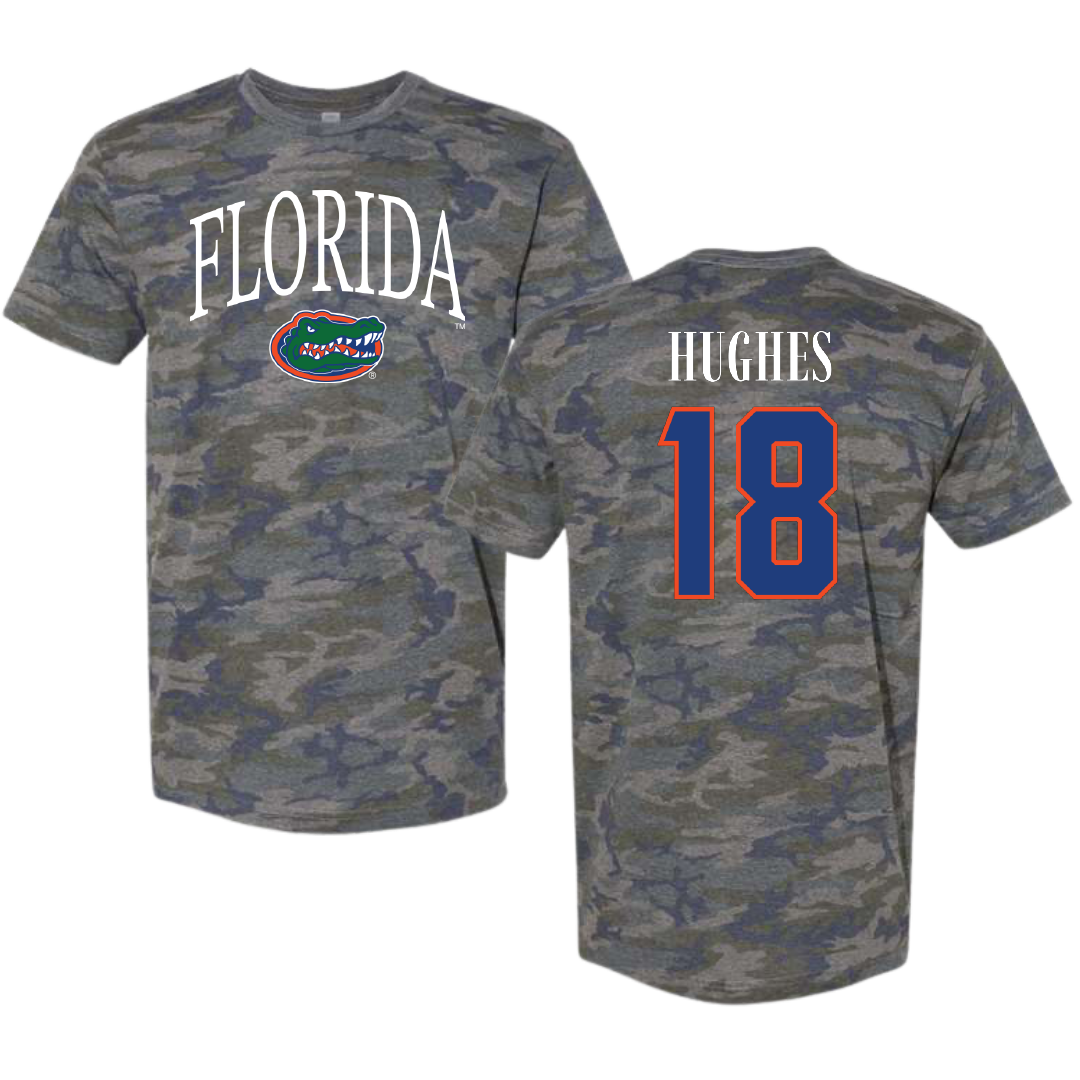 University of Florida Lacrosse Vintage Camo Tee - #18 Samantha Hughes