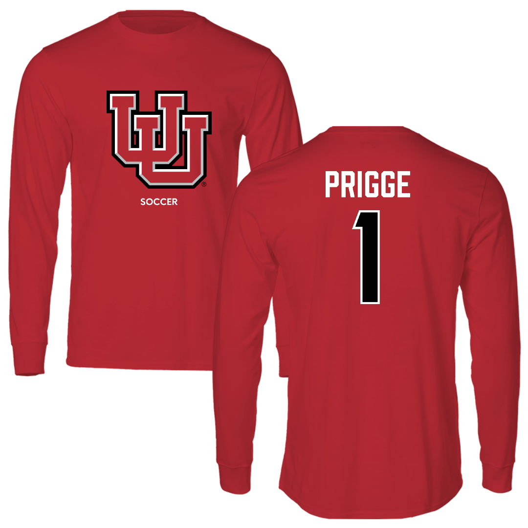 University of Utah Soccer (W) Red Block Performance Long Sleeve - #1 Taylor Prigge