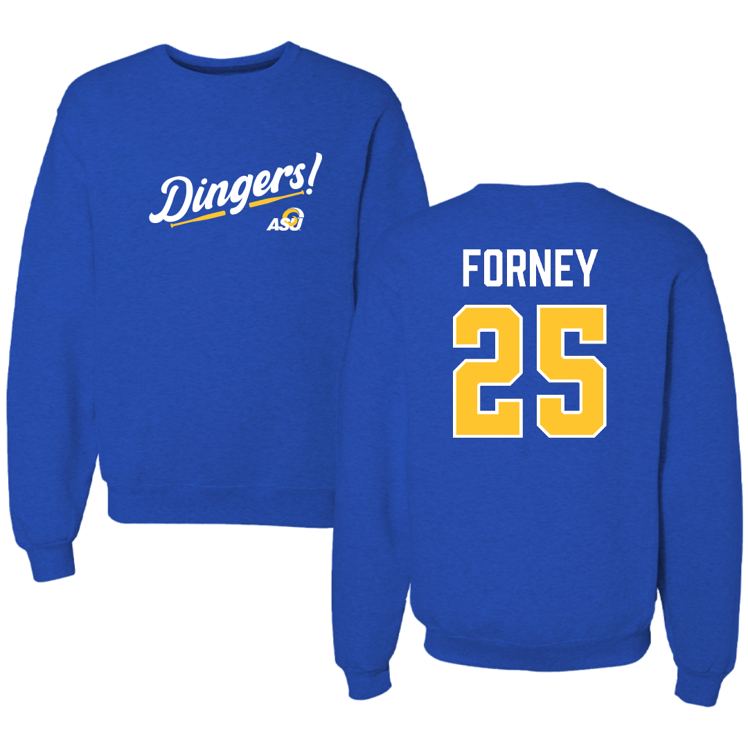 Angelo State University Softball Blue Dingers Crewneck - #25 Kylie Forney