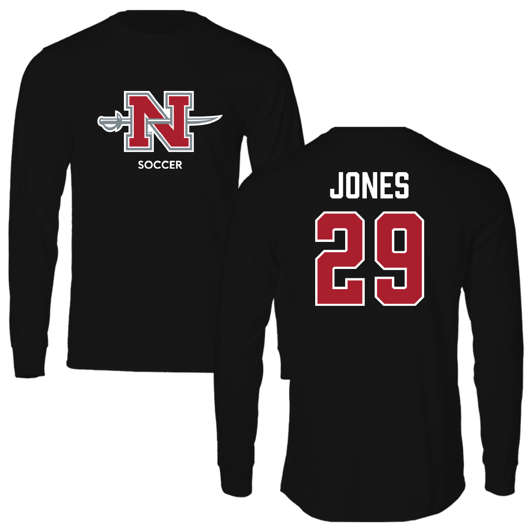 Nicholls State University Soccer (W) Black Mascot Performance Long Sleeve - #29 Allie Jones