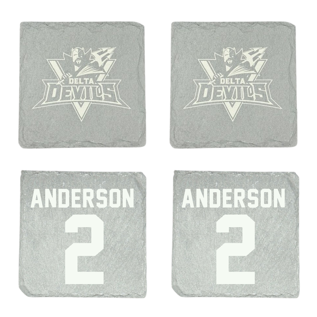 Mississippi Valley State University Football Stone Coaster (4 Pack)  - #2 Jordan Anderson