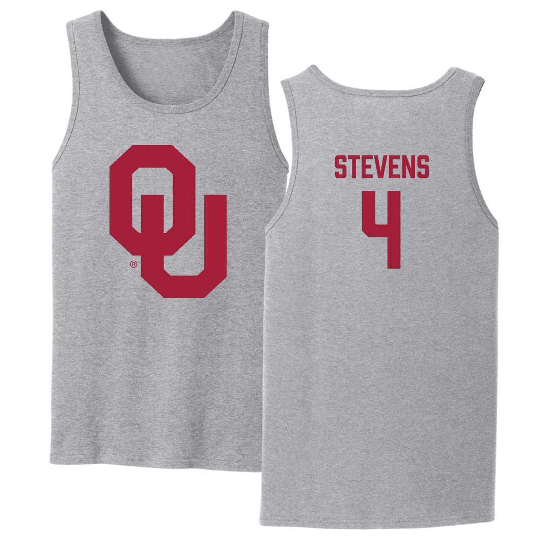 University of Oklahoma Soccer Sport Gray Tank Top - #4 Avery Stevens