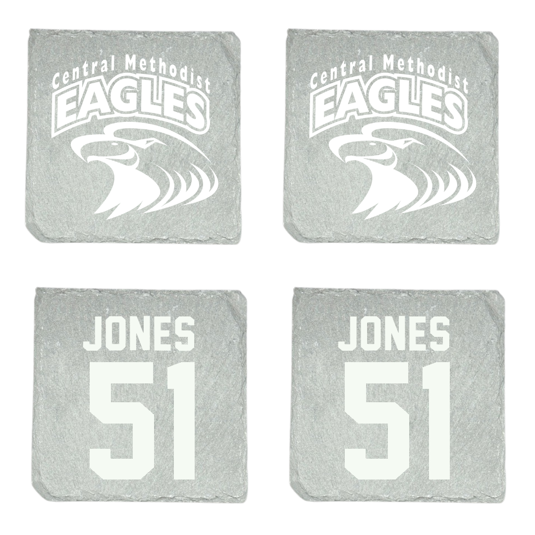 Central Methodist University Football Stone Coaster (4 Pack)  - #51 Amari Jones