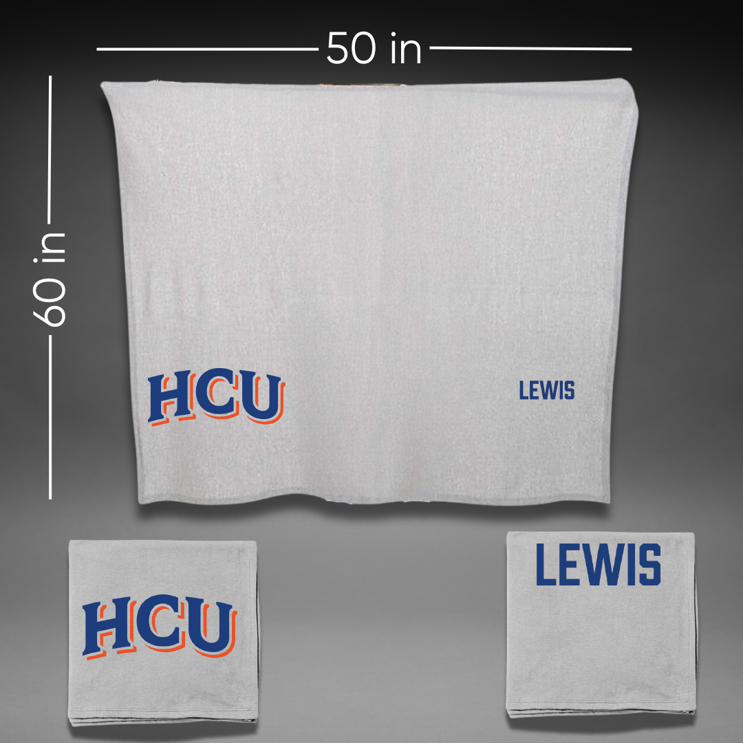 Houston Christian University Football Gray Blanket - Darius Lewis