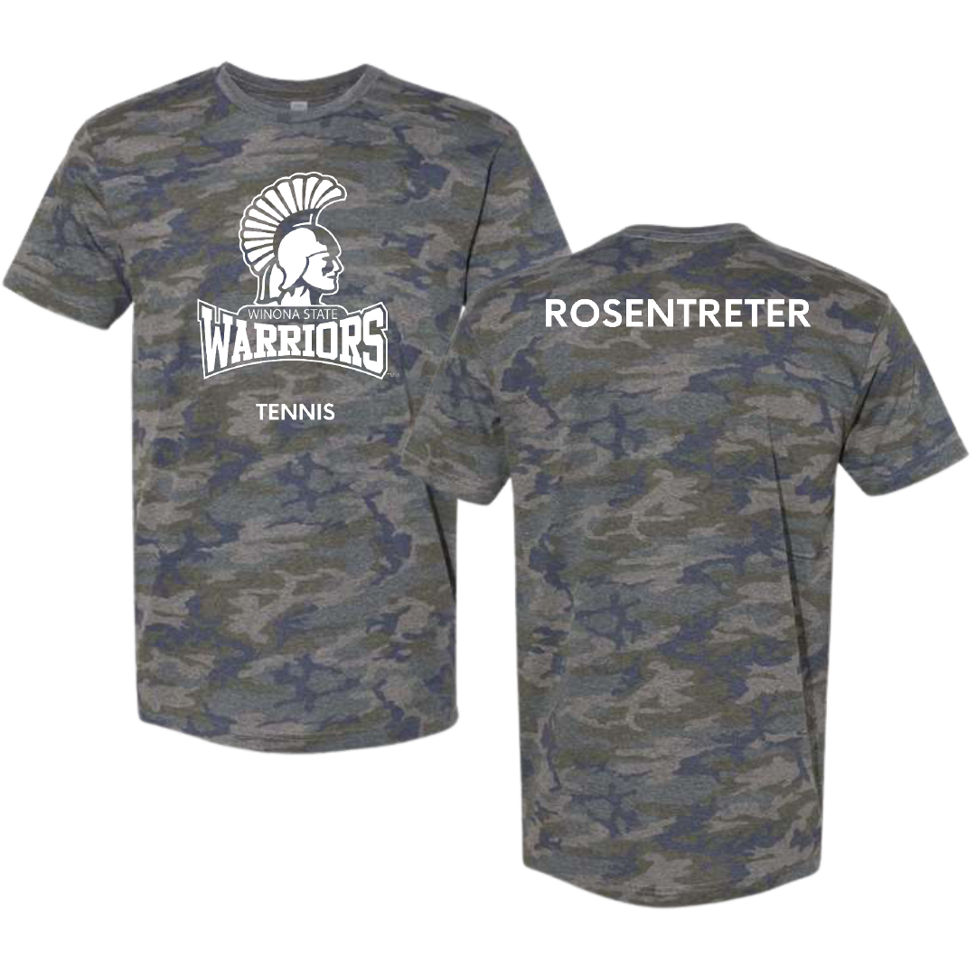 Winona State University Tennis (W) Vintage Camo Tee - Halle Rosentreter