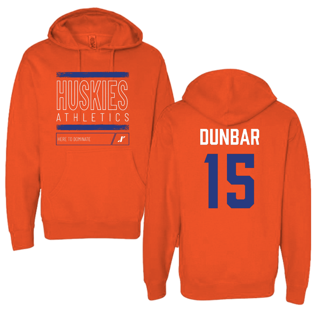 Houston Christian University Soccer (W) Orange Dominate Hoodie - #15 Brynn Dunbar