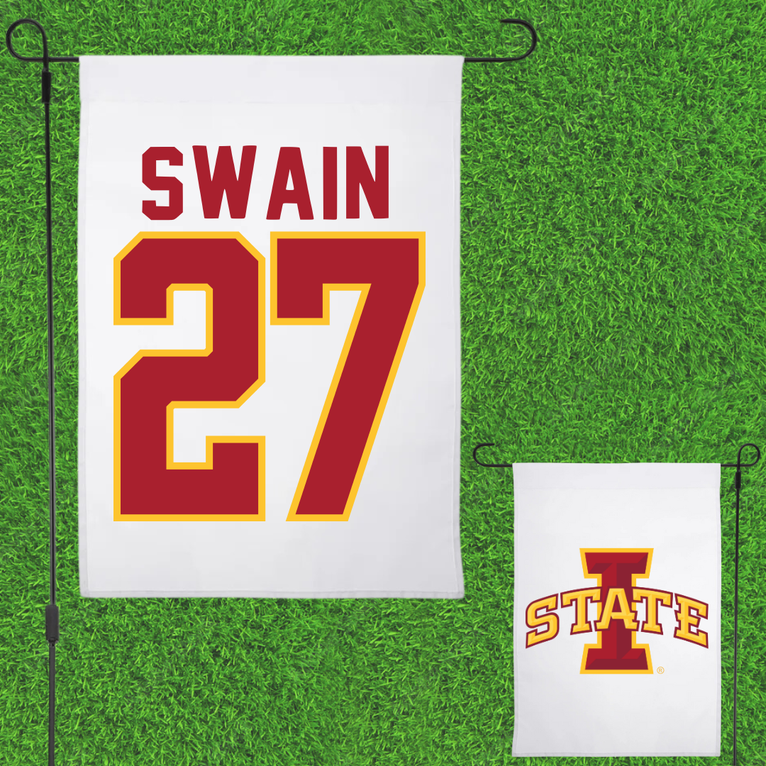 Iowa State University Softball White Garden Flag - #27 Saya Swain