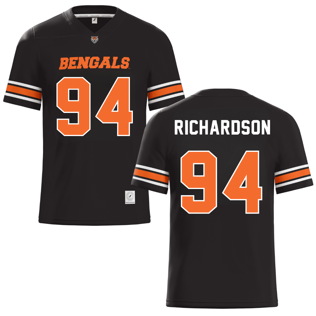 Idaho State University Black Football Jersey - #94 Malik Richardson